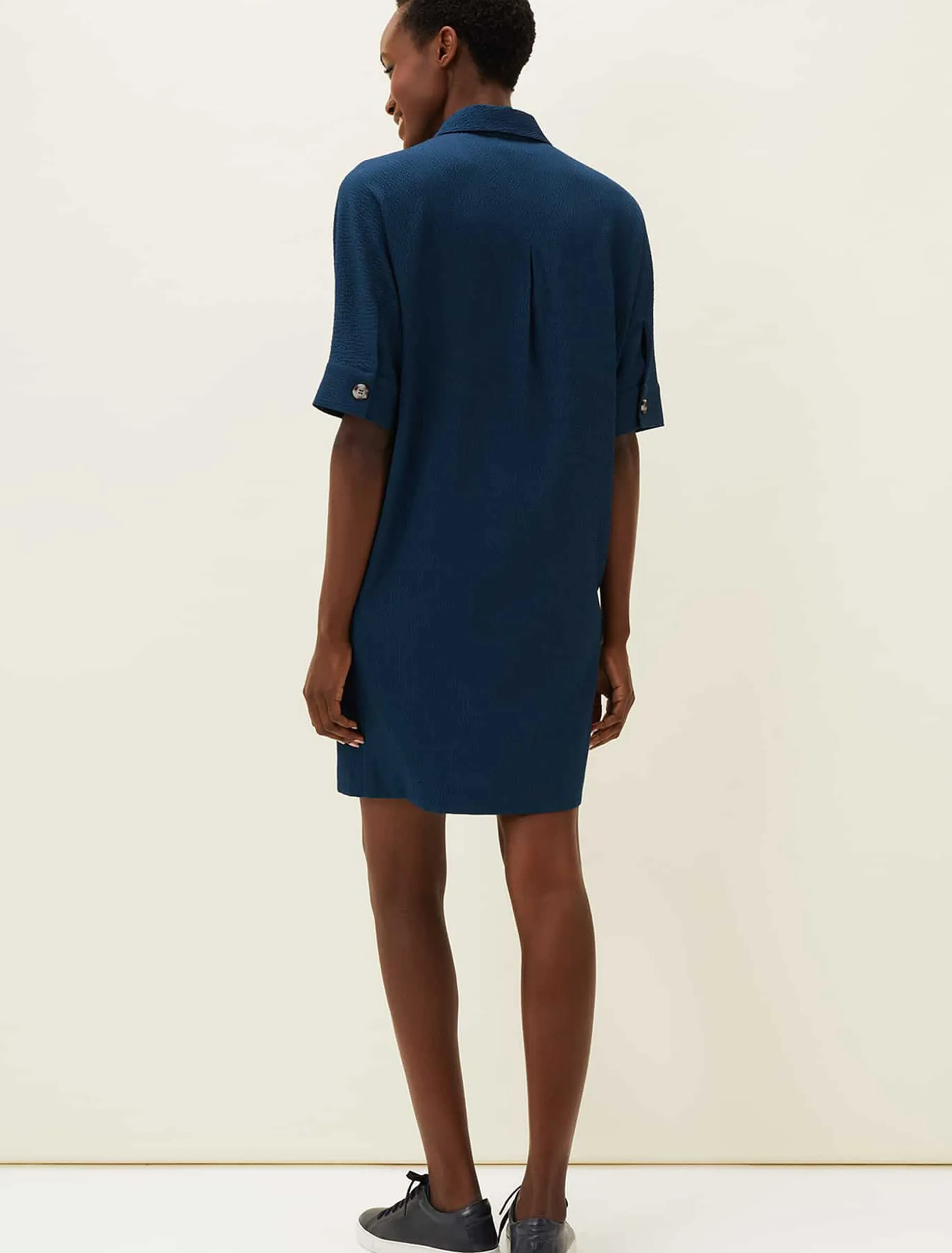 Dresses^Phase Eight Faye Textured Tunic Dress Teal