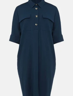 Dresses^Phase Eight Faye Textured Tunic Dress Teal
