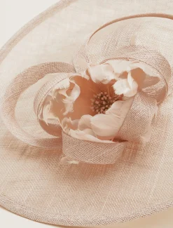 Fascinators & Hats^Phase Eight Feather Flower Large Disc Fascinator Oyster