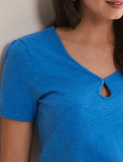 Tops & T-Shirts^Phase Eight Filipa Cotton Top Bright Blue
