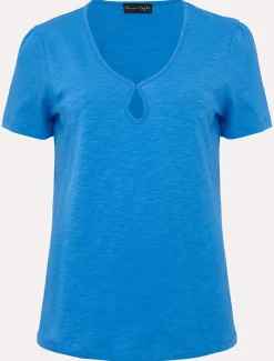 Tops & T-Shirts^Phase Eight Filipa Cotton Top Bright Blue