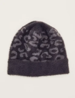 Fascinators & Hats^Phase Eight Fiona Leopard Fluffy Hat Charcoal