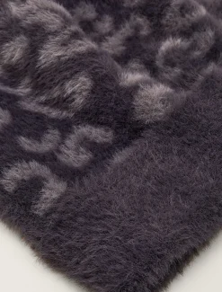 Fascinators & Hats^Phase Eight Fiona Leopard Fluffy Hat Charcoal