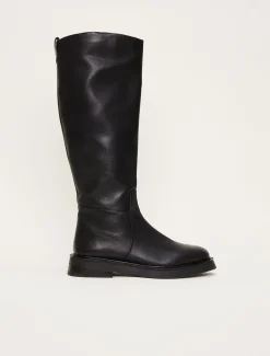 Boots^Phase Eight Flat Knee High Boot Black