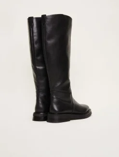 Boots^Phase Eight Flat Knee High Boot Black