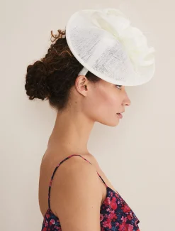 Fascinators & Hats^Phase Eight Floral Under Brim Fascinator Ivory