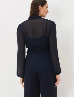 Tops & T-Shirts^Phase Eight Florentine Co-Ord Top Navy