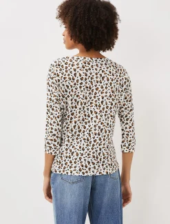 Tops & T-Shirts^Phase Eight Florentine Leopard Print Top Ivory Multi