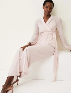 Tops & T-Shirts^Phase Eight Florentine Semi-Sheer Wrap Top Antique Rose