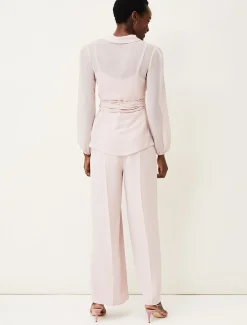 Tops & T-Shirts^Phase Eight Florentine Semi-Sheer Wrap Top Antique Rose