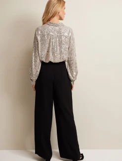 Trousers & Shorts^Phase Eight Florentine Wide Leg Trousers Black