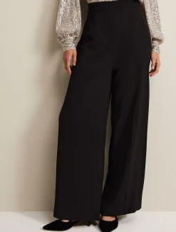 Trousers & Shorts^Phase Eight Florentine Wide Leg Trousers Black