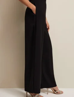 Trousers & Shorts^Phase Eight Florentine Wide Leg Trousers Black