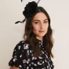 Fascinators & Hats^Phase Eight Flower Detail Headband Black