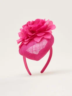 Fascinators & Hats^Phase Eight Flower Detail Pillbox Fascinator Magenta