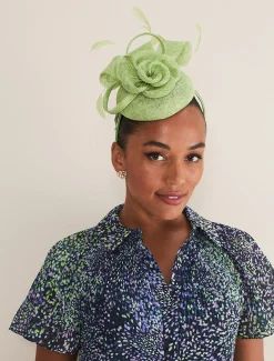 Fascinators & Hats^Phase Eight Flower Pillbox Apple Green