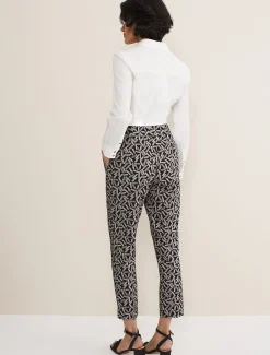Trousers & Shorts^Phase Eight Fran Cigarette Trousers Black/Stone