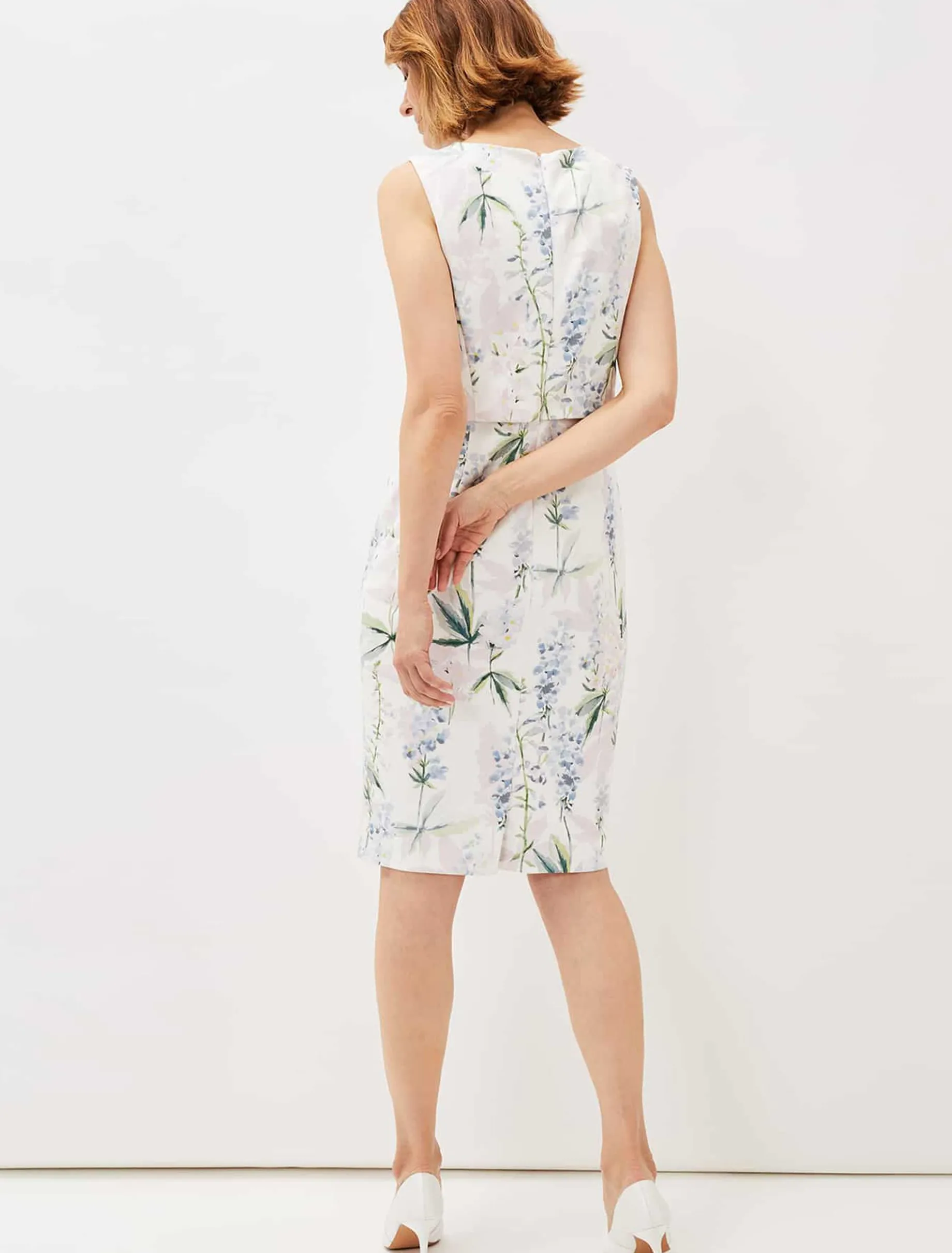 Dresses^Phase Eight Francine Double Layer Scuba Dress Ivory/Multi