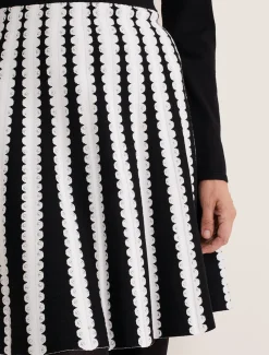 Dresses^Phase Eight Frankie Scallop Hem Dress Black/Ivory