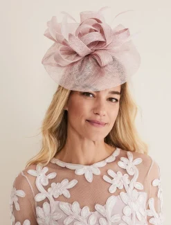 Fascinators & Hats^Phase Eight Freeform Bow Disc Fascinator Antique Rose