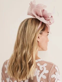 Fascinators & Hats^Phase Eight Freeform Bow Disc Fascinator Antique Rose