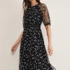 Dresses^Phase Eight Freja Embroidered Dress Black/Ivory
