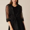 Jackets^Phase Eight Frieda Sheer Organza Shrug Black