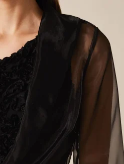 Jackets^Phase Eight Frieda Sheer Organza Shrug Black