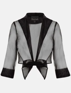 Jackets^Phase Eight Frieda Sheer Organza Shrug Black