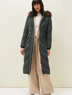 Coats^Phase Eight Gabby Maxi Puffer Coat Green