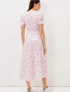 Dresses^Phase Eight Gabriella Floral Wrap Dress Pink Multi
