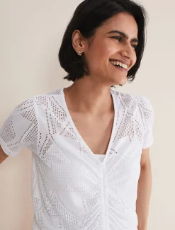 Tops & T-Shirts^Phase Eight Gemima Ruched Front Top White