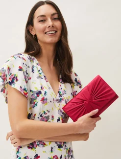 Bags^Phase Eight Gemma Clutch Bag Fuschia
