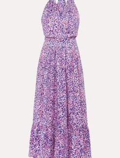 Dresses^Phase Eight Gemmi Cotton Almond Print Halterneck Dress Pink Multi