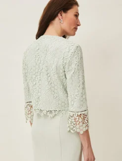 Jackets^Phase Eight Georgia Lace Jacket Spearmint