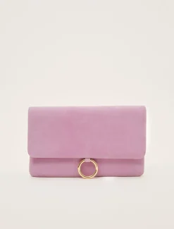Bags^Phase Eight Giselle Suede Clutch Bag Pink/Multi