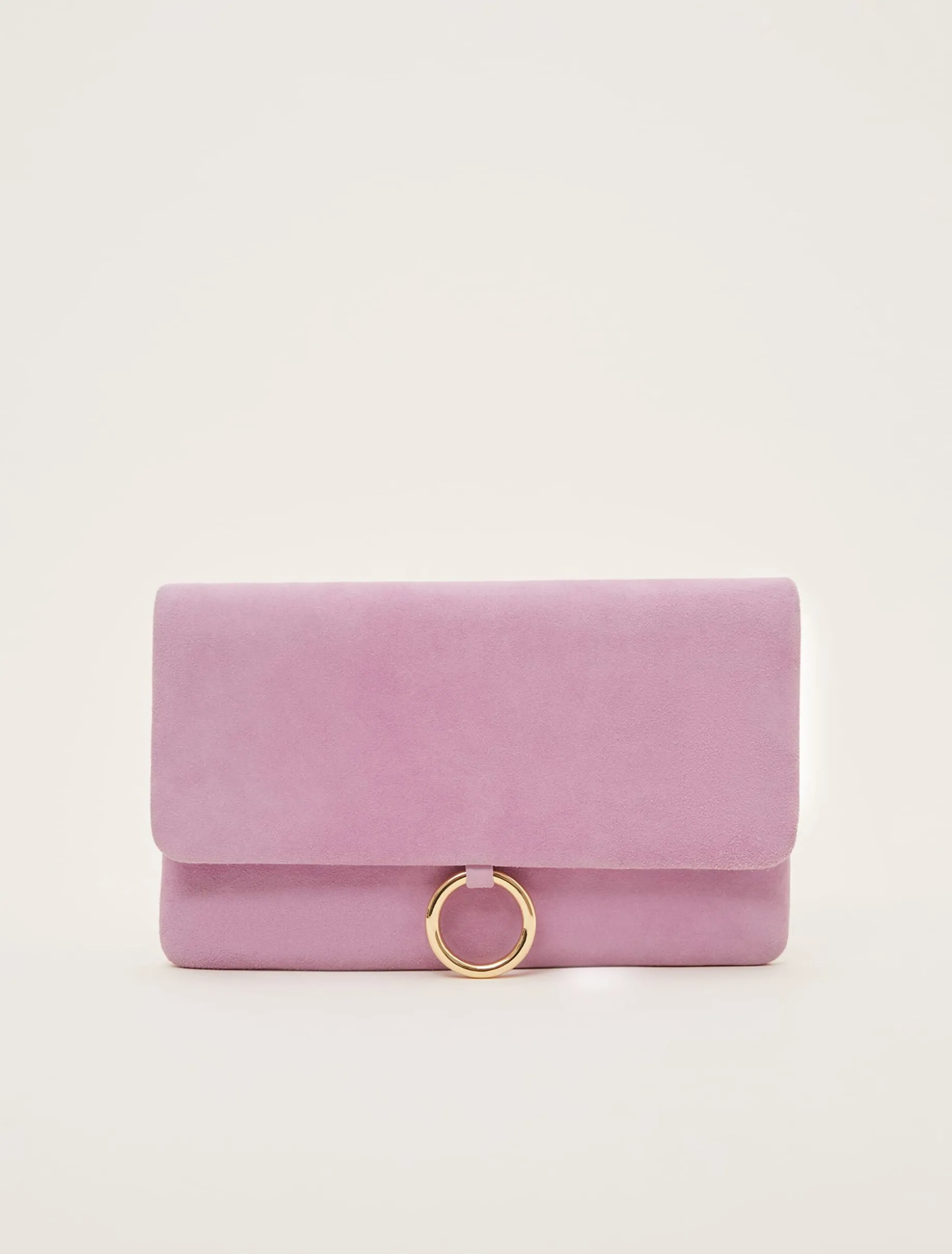 Bags^Phase Eight Giselle Suede Clutch Bag Pink/Multi