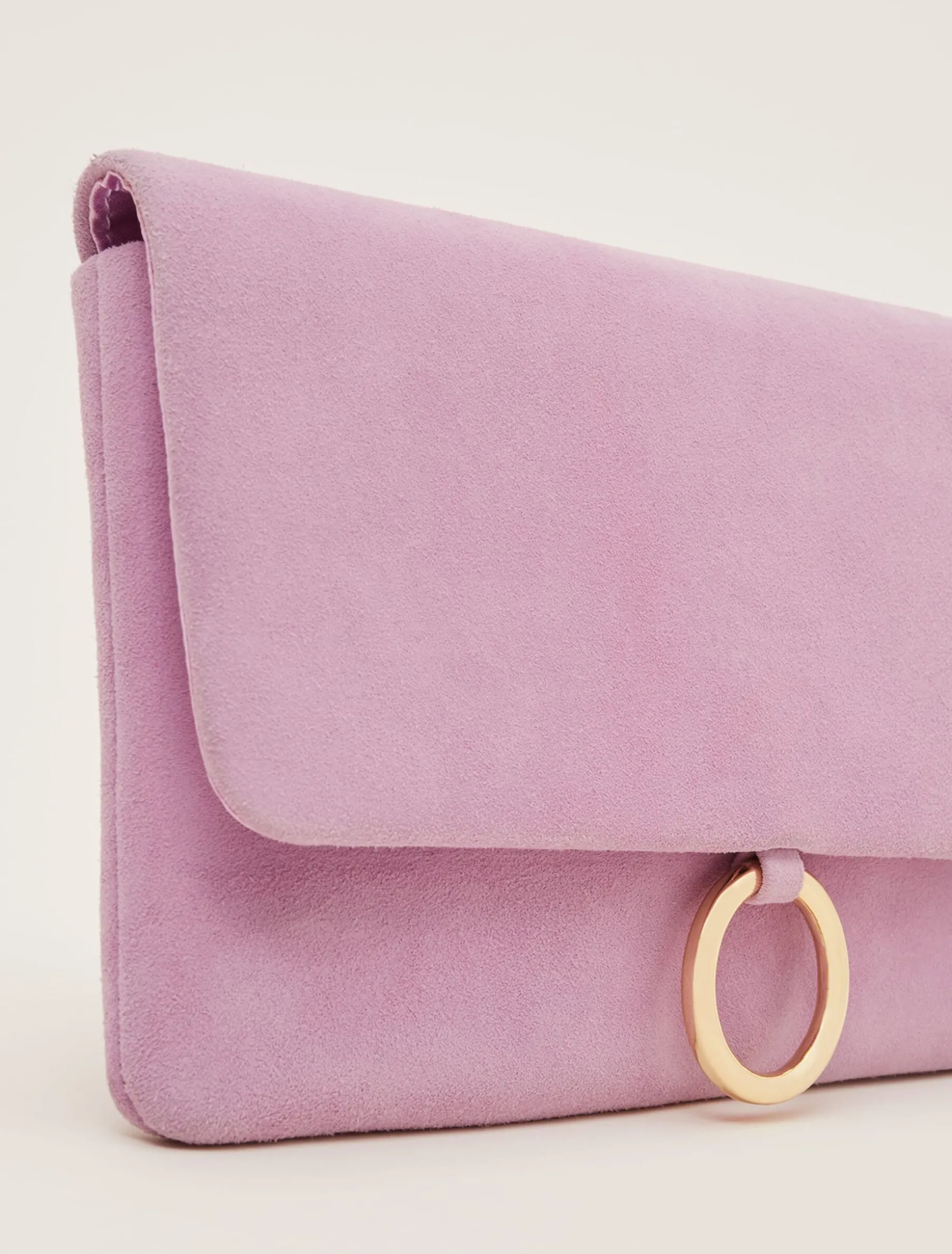 Bags^Phase Eight Giselle Suede Clutch Bag Pink/Multi