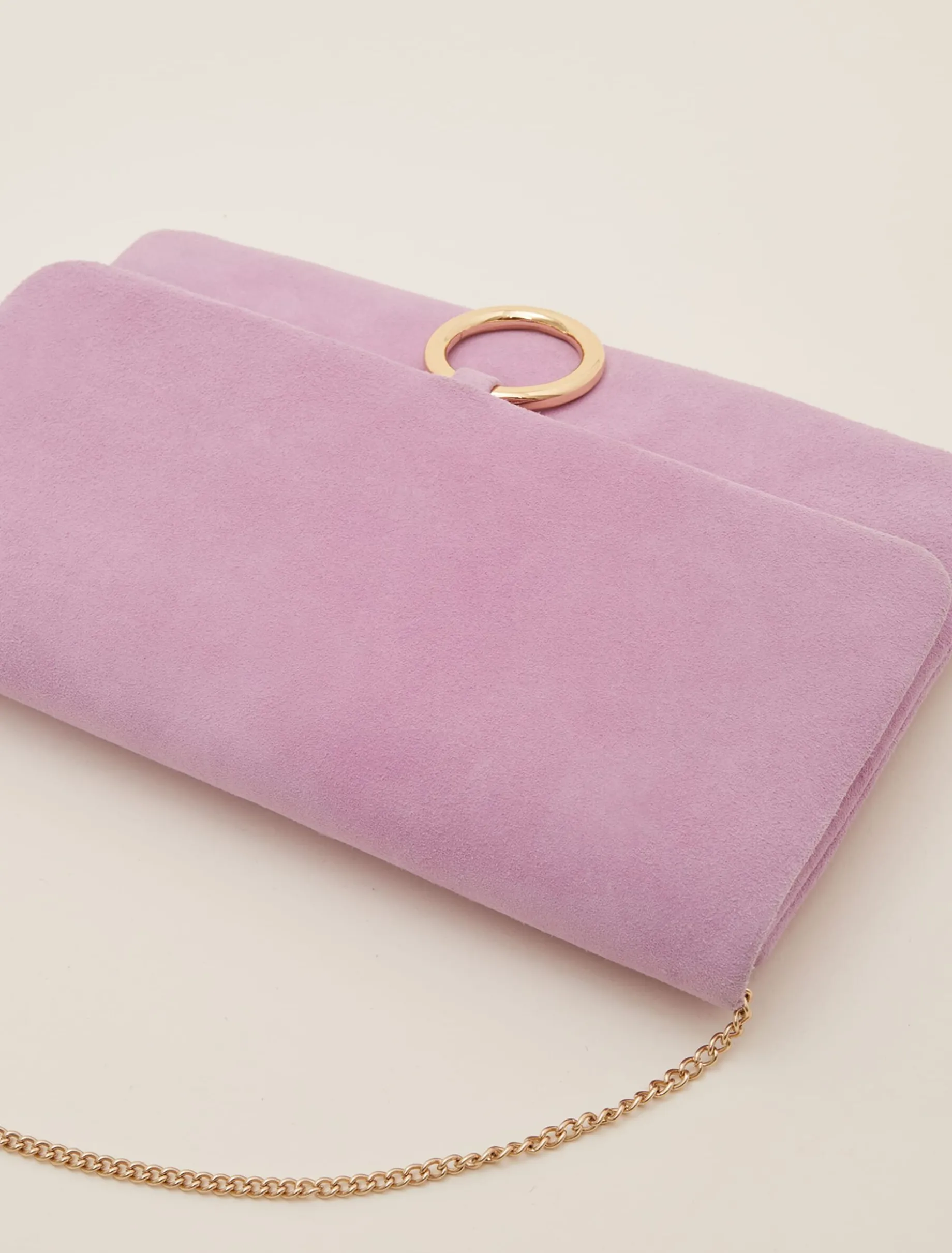 Bags^Phase Eight Giselle Suede Clutch Bag Pink/Multi