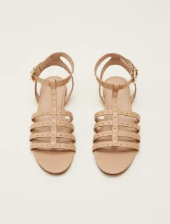 Sandals & Wedges^Phase Eight Gladiator Leather Flat Sandals Tan