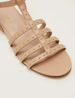 Sandals & Wedges^Phase Eight Gladiator Leather Flat Sandals Tan