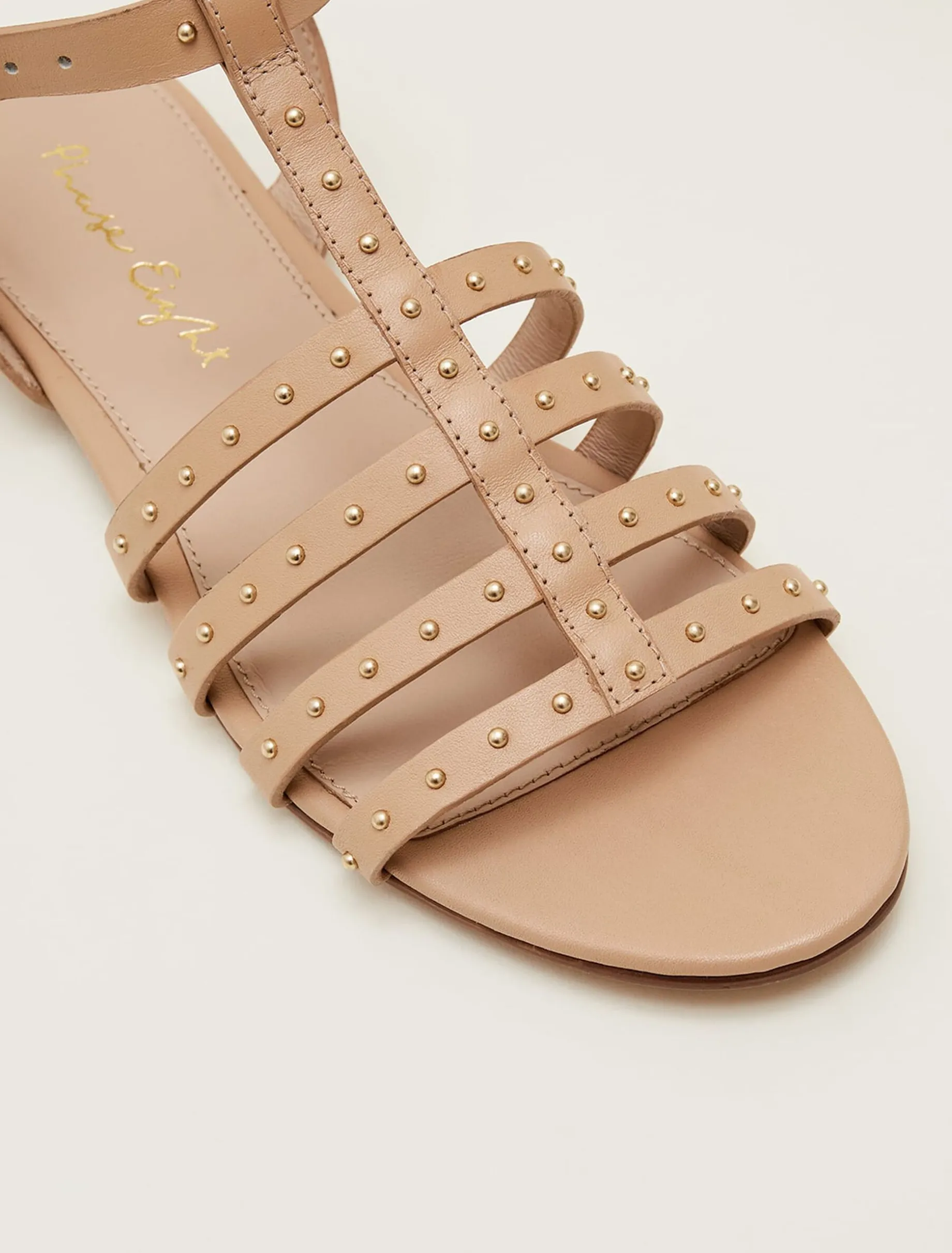 Sandals & Wedges^Phase Eight Gladiator Leather Flat Sandals Tan