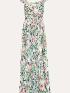 Dresses^Phase Eight Gretal Floral Pleated Maxi Dress Ivory/Multi