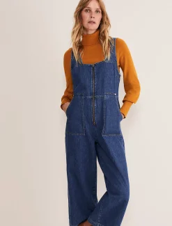 Dresses^Phase Eight Guinevere Denim Dungarees Blue
