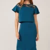 Dresses^Phase Eight Haidee Double Layer Dress Teal