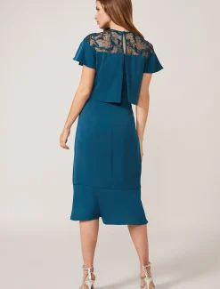 Dresses^Phase Eight Haidee Double Layer Dress Teal