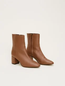 Heels^Phase Eight Heeled Ankle Boots Tan