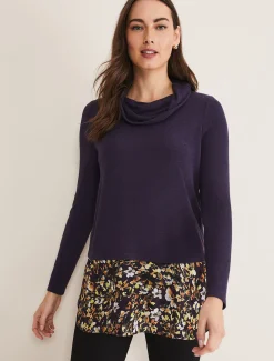 Tops & T-Shirts^Phase Eight Heiley Double Layer Top Green/Stone