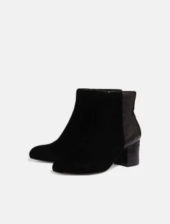 Heels^Phase Eight Helena Croc Ankle Boot Black