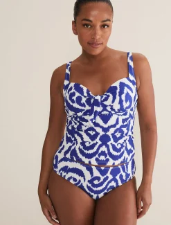 Swimwear^Phase Eight Ikat Tankini Brief Blue/Ivory